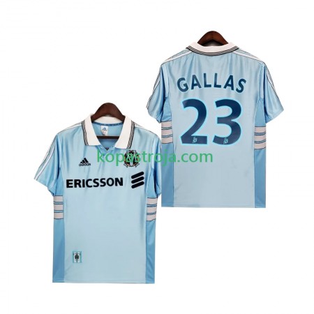 Billiga Fotbollströjor Olympique de Marseille Gallas 23 1999 Retro Borta tröja 1998 Kortärmad